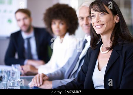 Business discussions. a group of business colleagues meeting in the boardroom. Stock Photo