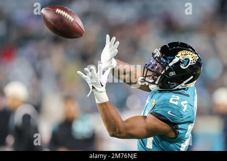 Jacksonville Jaguars running back Snoop Conner (24) rushes for yardage  during the first half of a preseason NFL football game against the  Pittsburgh Steelers, Saturday, Aug. 20, 2022, in Jacksonville, Fla. (AP