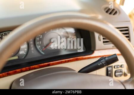 Car signal switch control stick for lights Stock Photo