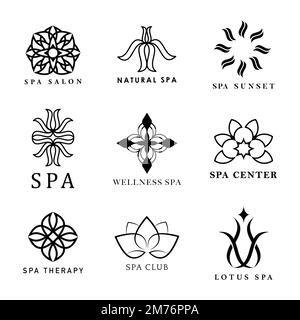 Set of spa logo vectors Stock Vector