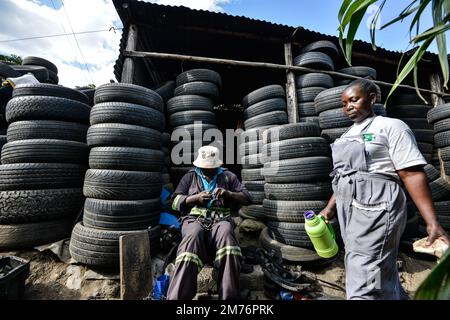 Hand-crafted tire shops sandals