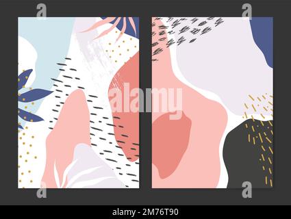 Set of colorful Memphis style backgrounds vector Stock Vector