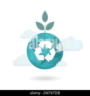 Recycle symbol environmental conservation vector Stock Vector