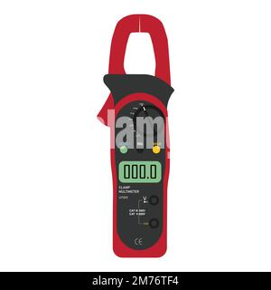 vector design of clamp multimeter isolated on white background Stock Vector