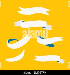 Set of blank ribbons vector Stock Vector