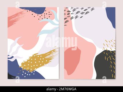 Set of colorful Memphis style backgrounds vector Stock Vector