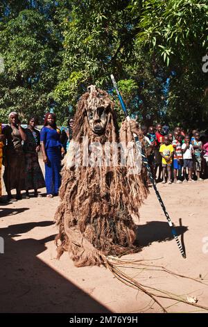 Kumpo dance with masks in Senegal, West Africa Stock Photo