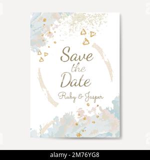 Save the date wedding invitation vector Stock Vector