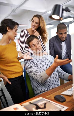 Creative differences can be constructive. A young team of design professionals having a meeting. Stock Photo