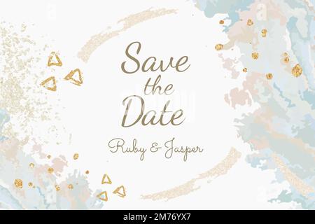 Save the date wedding invitation vector Stock Vector
