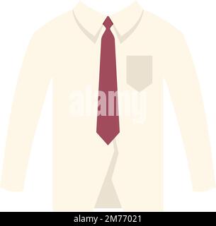 Shirt bow tie icon flat vector. Fashion suit. College male isolated Stock Vector