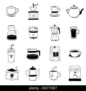 Set of coffee shop icons vector Stock Vector Image & Art - Alamy