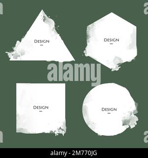 Set of Announcement Badge templates design illustration Stock Vector