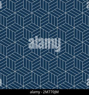 Seamless Japanese-inspired geometric pattern vector Stock Vector