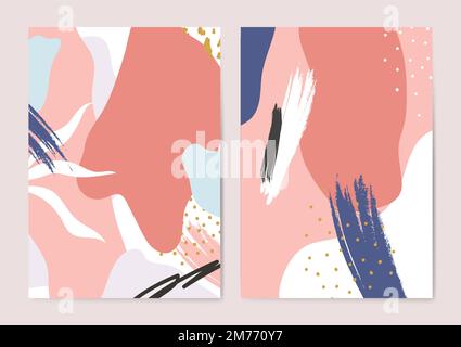 Set of colorful Memphis style backgrounds vector Stock Vector