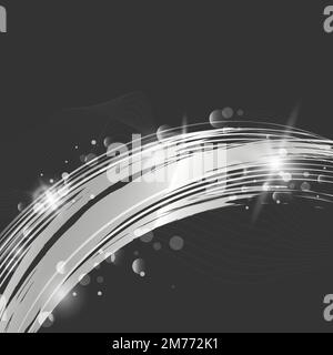Silver wave abstract background vector Stock Vector