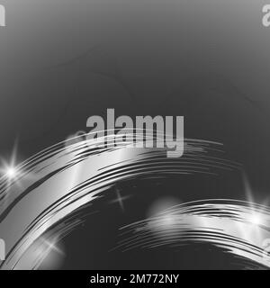 Silver wave abstract background vector Stock Vector