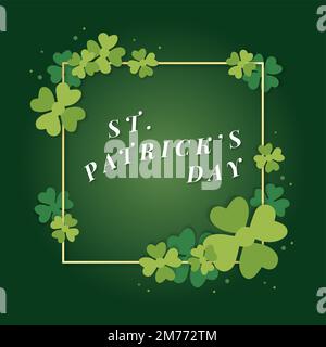 St.Patrick's Day square frame vector Stock Vector