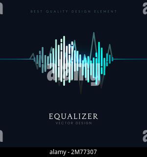 Sound wave equalizer vector design Stock Vector