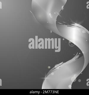 Silver wave abstract background vector Stock Vector