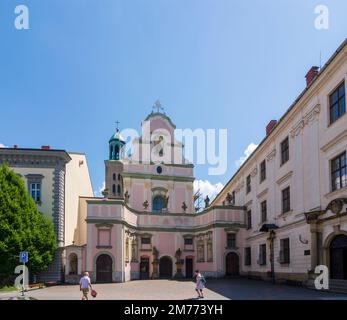 Opava (Troppau): Minorite Monastery with Church of the Holy Spirit (Kostel svatého Ducha) in , Moravskoslezsky, Moravian-Silesian Region, Mährisch-Sch Stock Photo