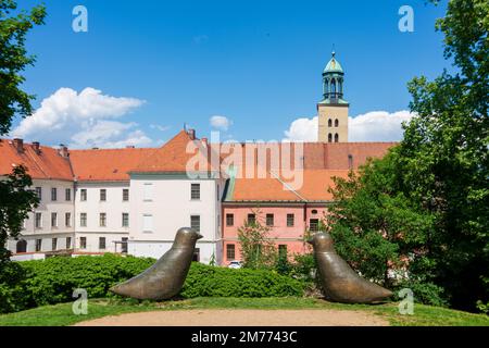 Opava (Troppau): Minorite Monastery with Church of the Holy Spirit (Kostel svatého Ducha) in , Moravskoslezsky, Moravian-Silesian Region, Mährisch-Sch Stock Photo