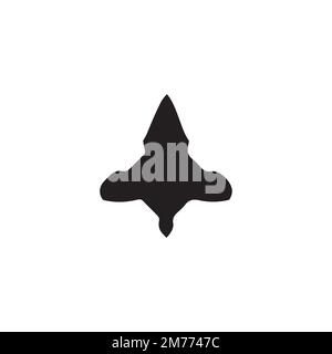 Jet fight icon. Simple style no war poster background symbol. Jet fight brand logo design element. Jet fight t-shirt printing. Vector for sticker. Stock Vector