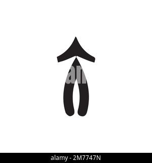 Scorpion paw icon. Simple style sea products restaurant big sale poster background symbol. Scorpion paw brand logo design element. Stock Vector