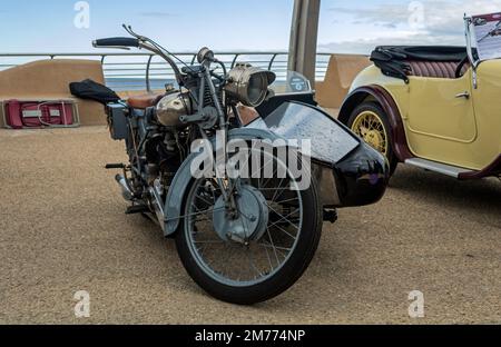 1925 Brough Superior SS80. The 100 at Blackpool 2022. Stock Photo