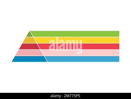 Pyramid infographic chart layout, info modern concept step presentation, brochure vector illustration . Stock Vector