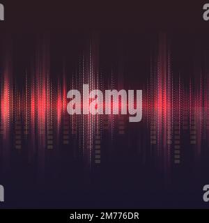 Red equalizer pattern background vector Stock Vector