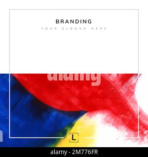 Colorful abstract art banner template vector Stock Vector