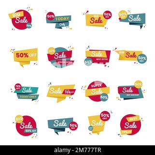 Sale badge vector design set Stock Vector