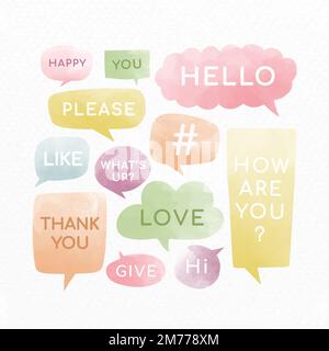 Colorful speech bubble vectors set Stock Vector Image & Art - Alamy