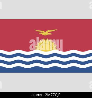 Vector flag of Kiribati. Accurate dimensions and official colors. Symbol of patriotism and freedom. Stock Vector