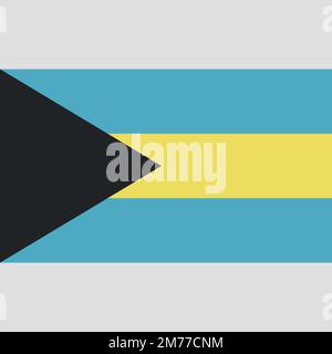 Flag of Bahamas vector illustration Stock Vector