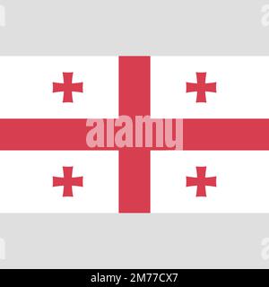 State flag of the country of Georgia. Georgian flag. State symbol. Orthodox Christianity. Day of National Unity. Georgia day. Georgian presidential re Stock Vector