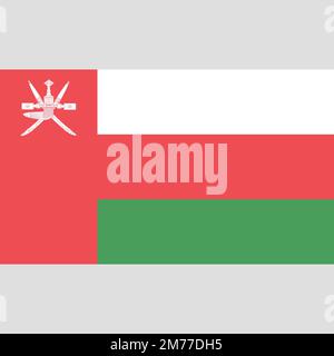 Vector Oman flag, Oman flag illustration, Oman flag picture, Oman flag image, Stock Vector