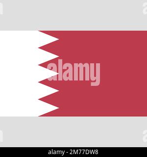 original and simple Bahrain flag isolated vector in official colors and Proportion Correctly Stock Vector