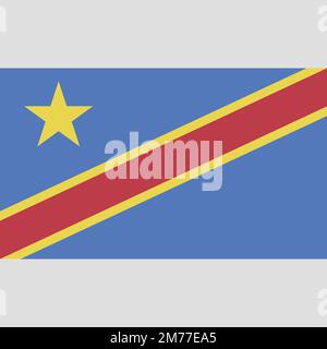Democratic Republic of Congo flag Stock Vector