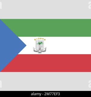 Official current vector flag of the Republic of Equatorial Guinea Stock Vector