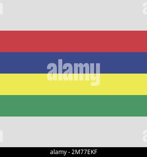 Vector Mauritius flag, Mauritius flag illustration, Mauritius flag picture, Mauritius flag image, Stock Vector