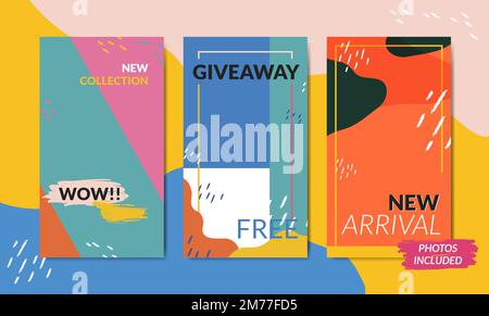 Sale template banner set vector Stock Vector