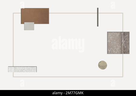 Geometric shape patterned on beige background vector Stock Vector