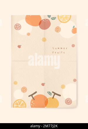 Orange patterned background with design space vector Stock Vector