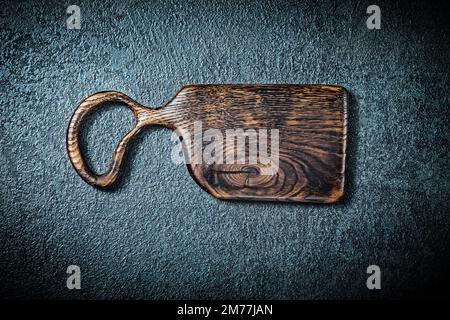 vintage oak wood chopping board Stock Photo