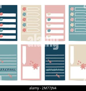 Sticky note doodle collection vectors Stock Vector