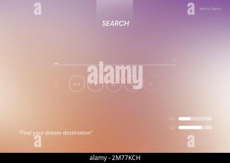 Find your dream destination on a search engine vector Stock Vector