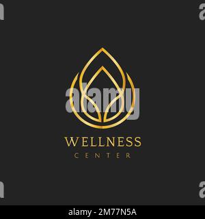 Wellness center design logo vector Stock Vector
