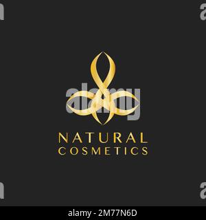 Natural cosmetics design logo vector Stock Vector